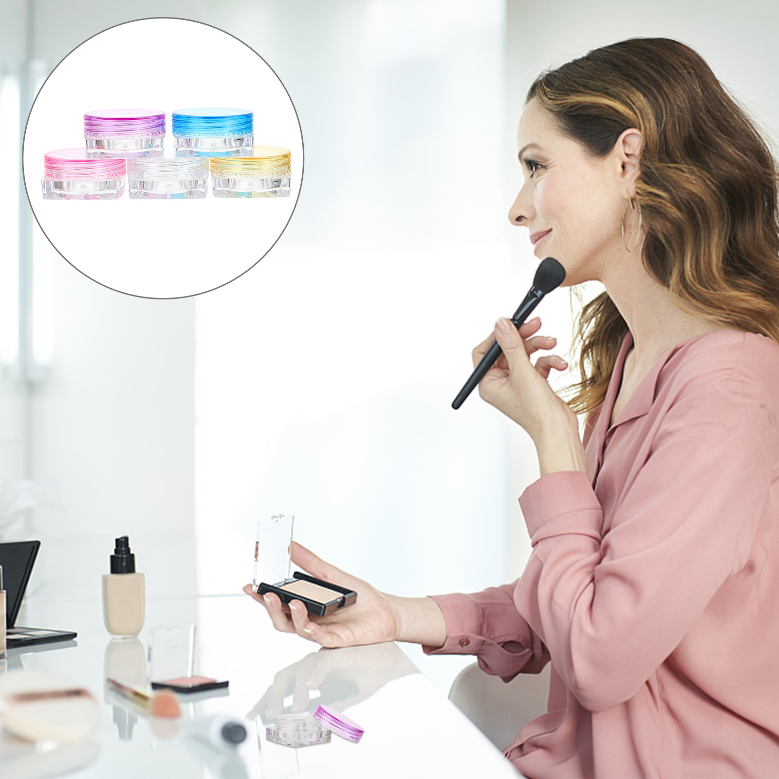 Hair Care Lotion - 50 pots cosmétiques transparents de petite